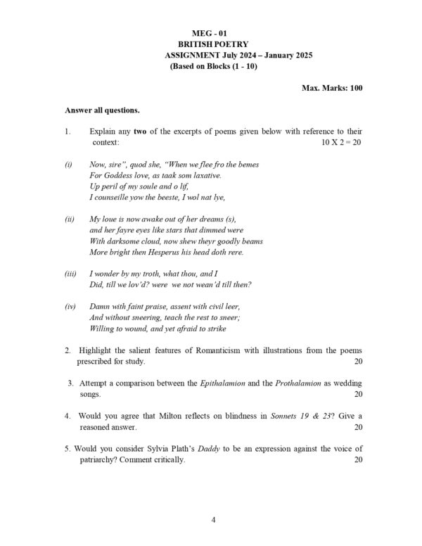 IGNOU MEG-01 SOLVED ASSIGNMENT 2024-25