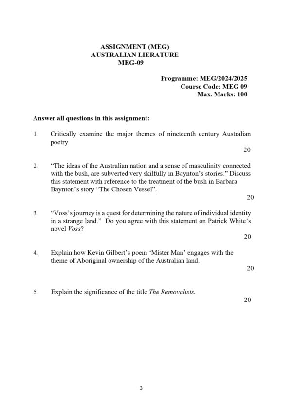 IGNOU MEG-09 SOLVED ASSIGNMENT 2024-25