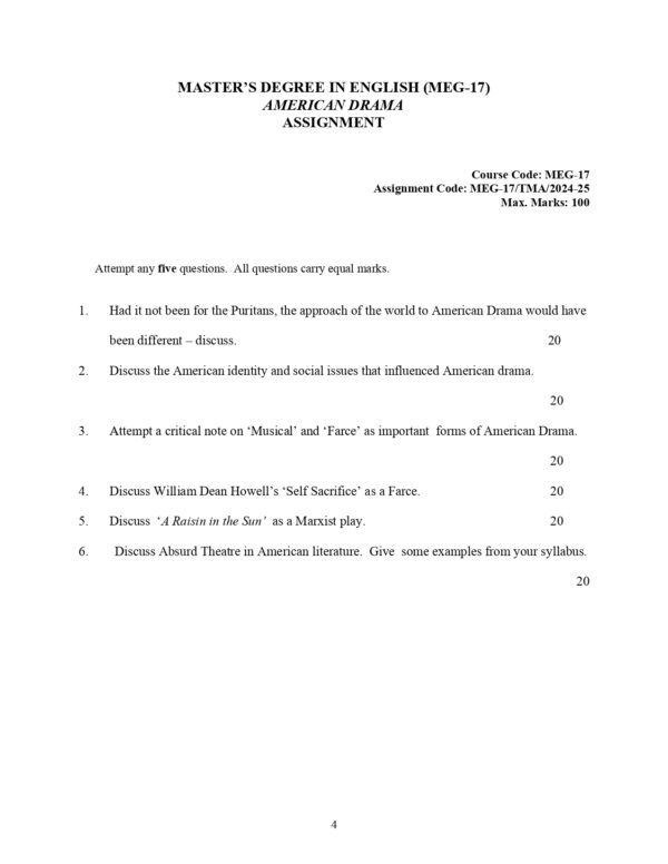 IGNOU MEG-017 SOLVED ASSIGNMENT 2024-25