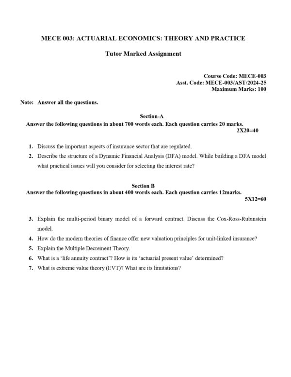 IGNOU MECE-003 SOLVED ASSIGNMENT 2024-25 ENGLISH MEDIUM