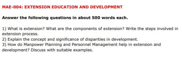 IGNOU MAE-004 SOLVED ASSIGNMENT 2024-25 ENGLISH MEDIUM
