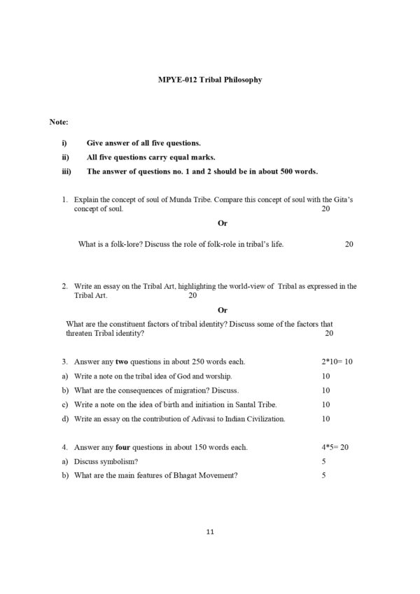 IGNOU MPYE-012 SOLVED ASSIGNMENT 2024-25 ENGLISH MEDIUM