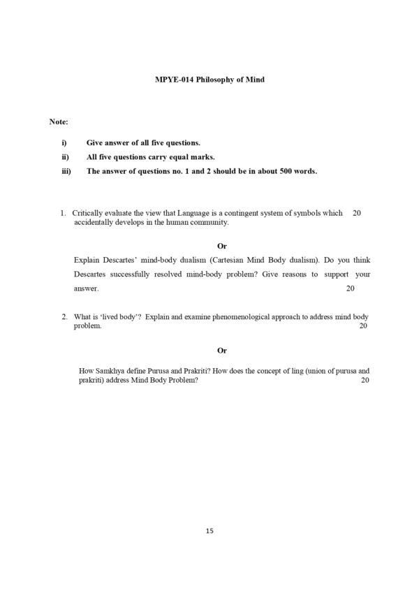 IGNOU MPYE-014 SOLVED ASSIGNMENT 2024-25 ENGLISH MEDIUM