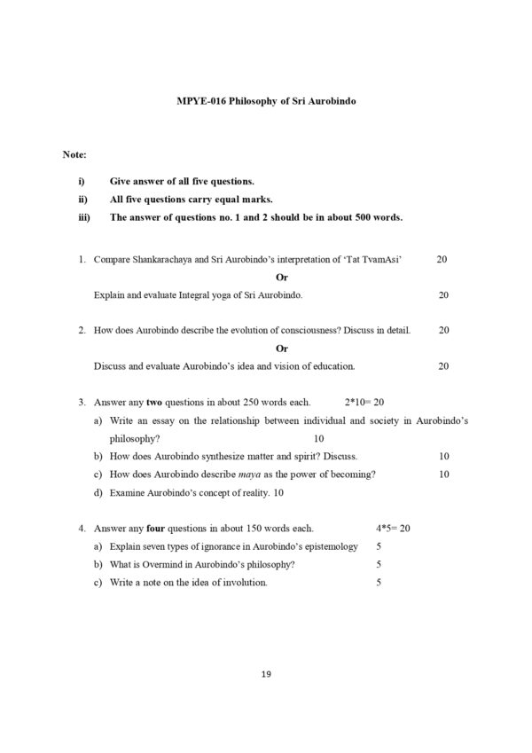 IGNOU MPYE-016 SOLVED ASSIGNMENT 2024-25 ENGLISH MEDIUM