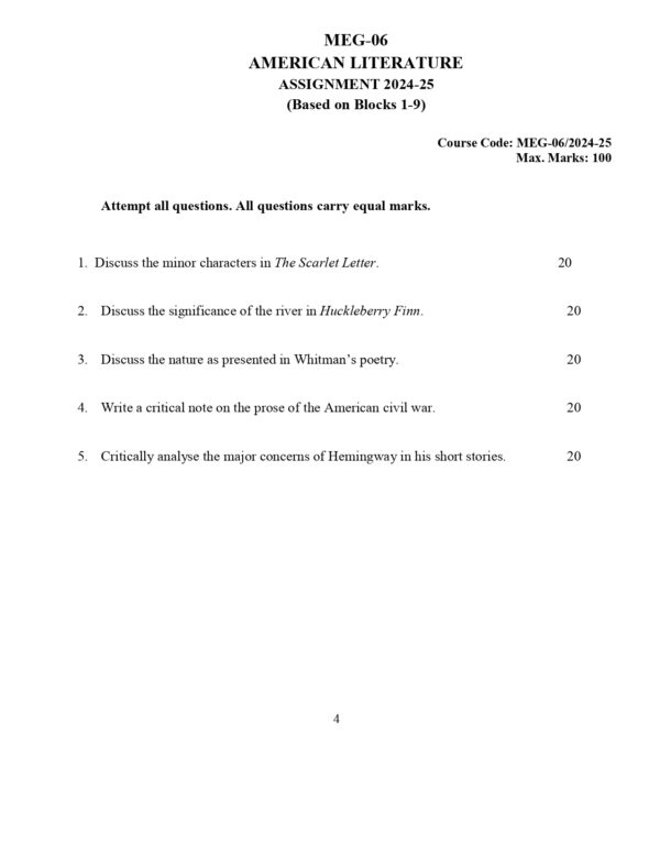 IGNOU MEG-06 SOLVED ASSIGNMENT 2024-25