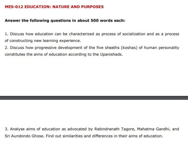 IGNOU MES-012 SOLVED ASSIGNMENT 2024-25 ENGLISH MEDIUM