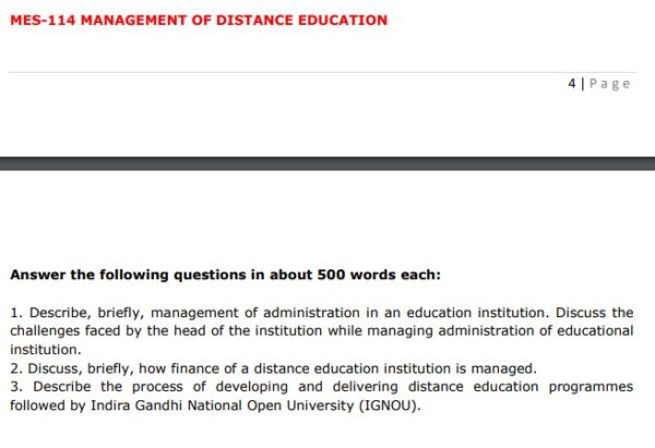 IGNOU MES-114 SOLVED ASSIGNMENT 2024-25 ENGLISH MEDIUM