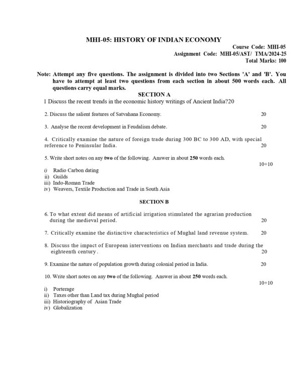 IGNOU MHI-05 SOLVED ASSIGNMENT 2024-25 ENGLISH MEDIUM