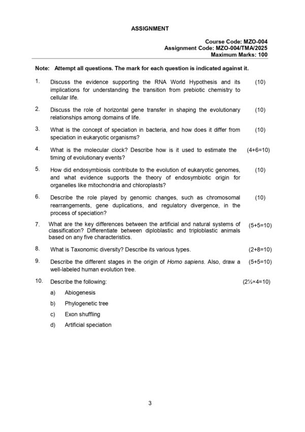 IGNOU MZO-004 SOLVED ASSIGNMENT 2024-25 ENGLISH MEDIUM