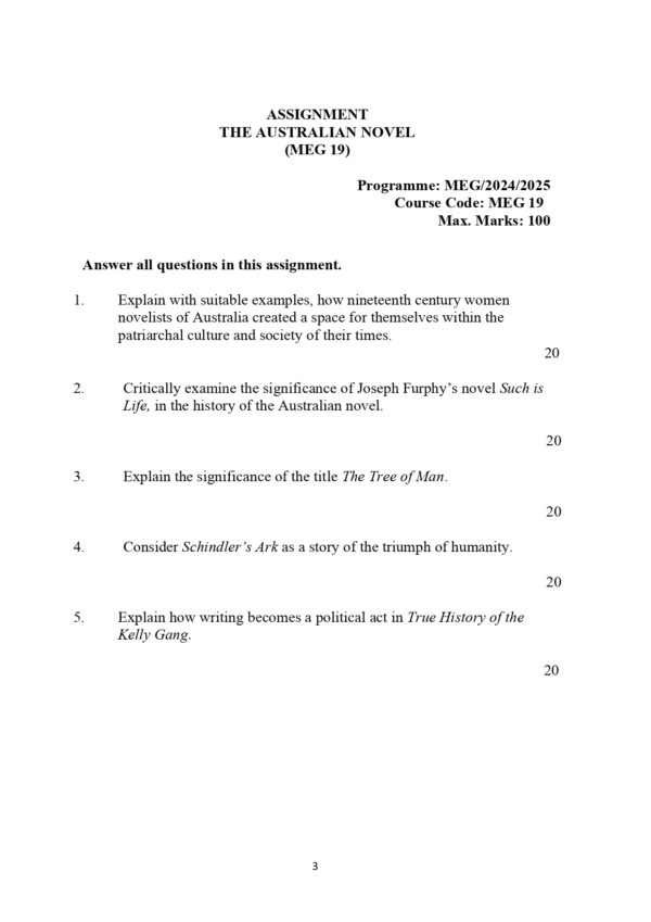 IGNOU MEG-019 SOLVED ASSIGNMENT 2024-25