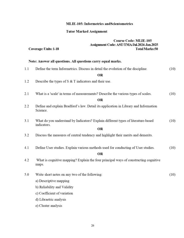 IGNOU MLIE-105 SOLVED ASSIGNMENT 2024-25 ENGLISH MEDIUM
