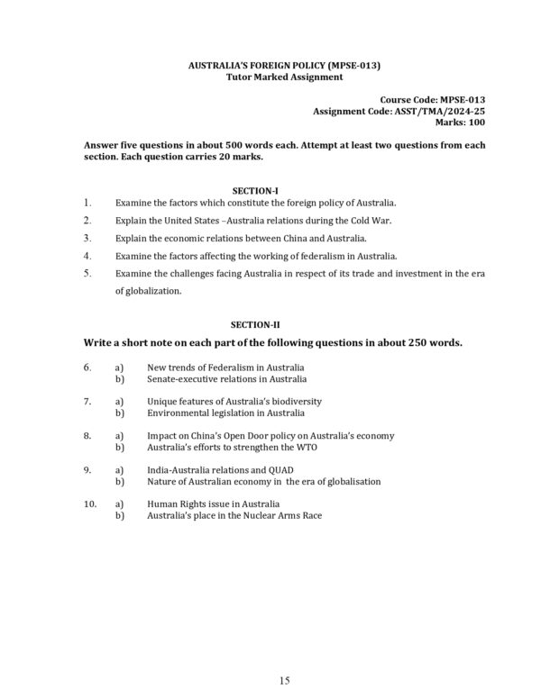 IGNOU MPSE-013 SOLVED ASSIGNMENT 2024-25 ENGLISH MEDIUM