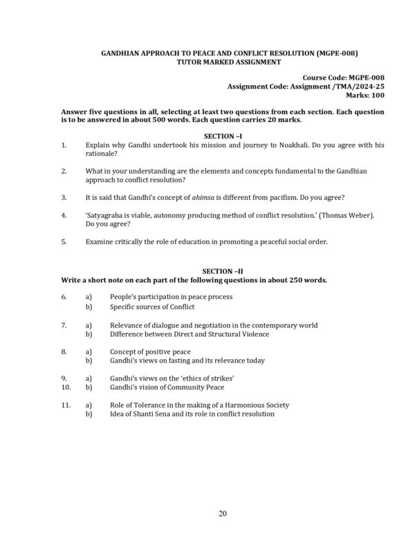 IGNOU MGPE-008 SOLVED ASSIGNMENT 2024-25 ENGLISH MEDIUM