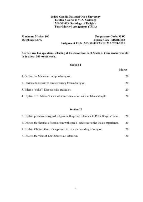IGNOU MSOE-003 SOLVED ASSIGNMENT 2024-25 ENGLISH MEDIUM